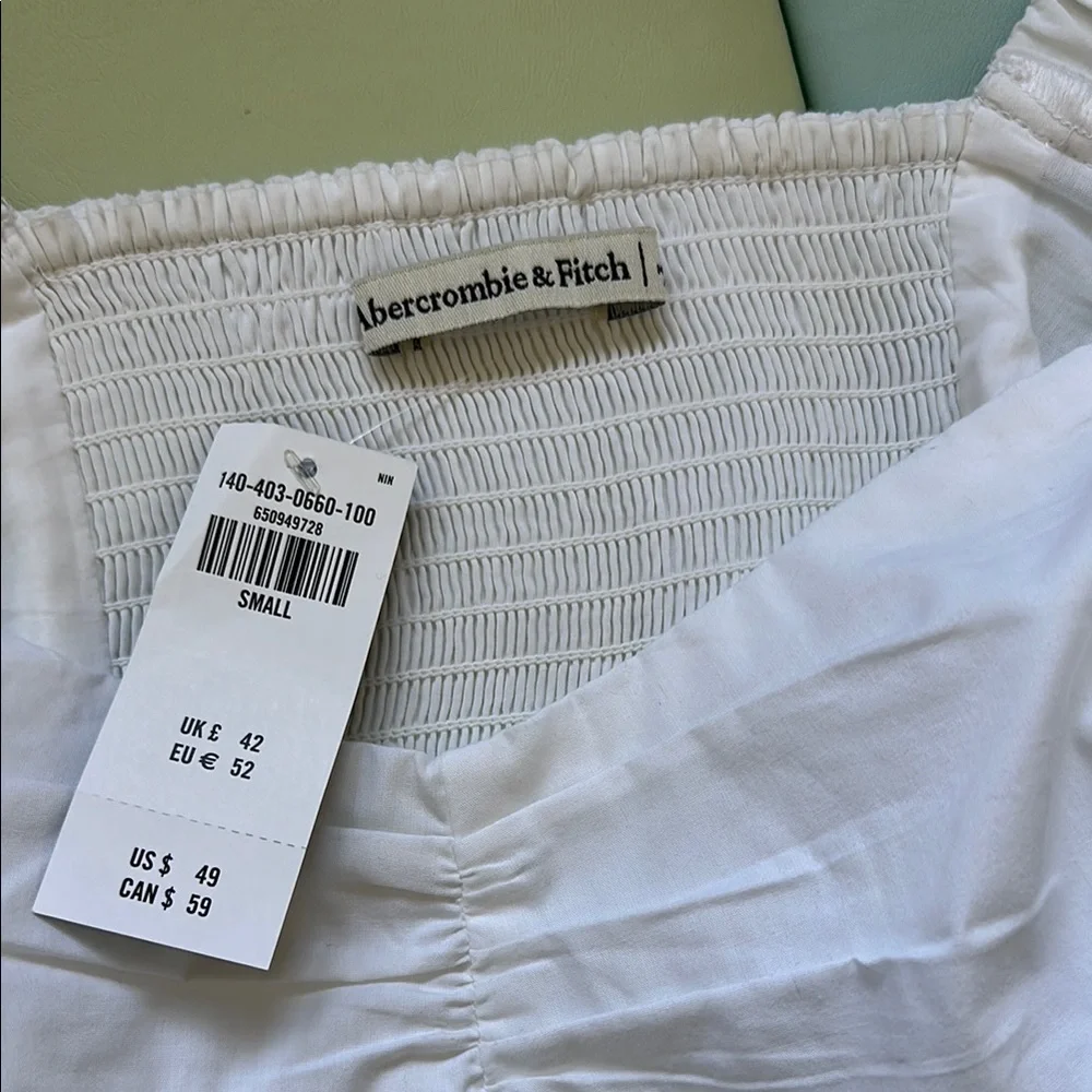 Abercrombie White Off-Shoulder Women's Top - Picture 4 of 5